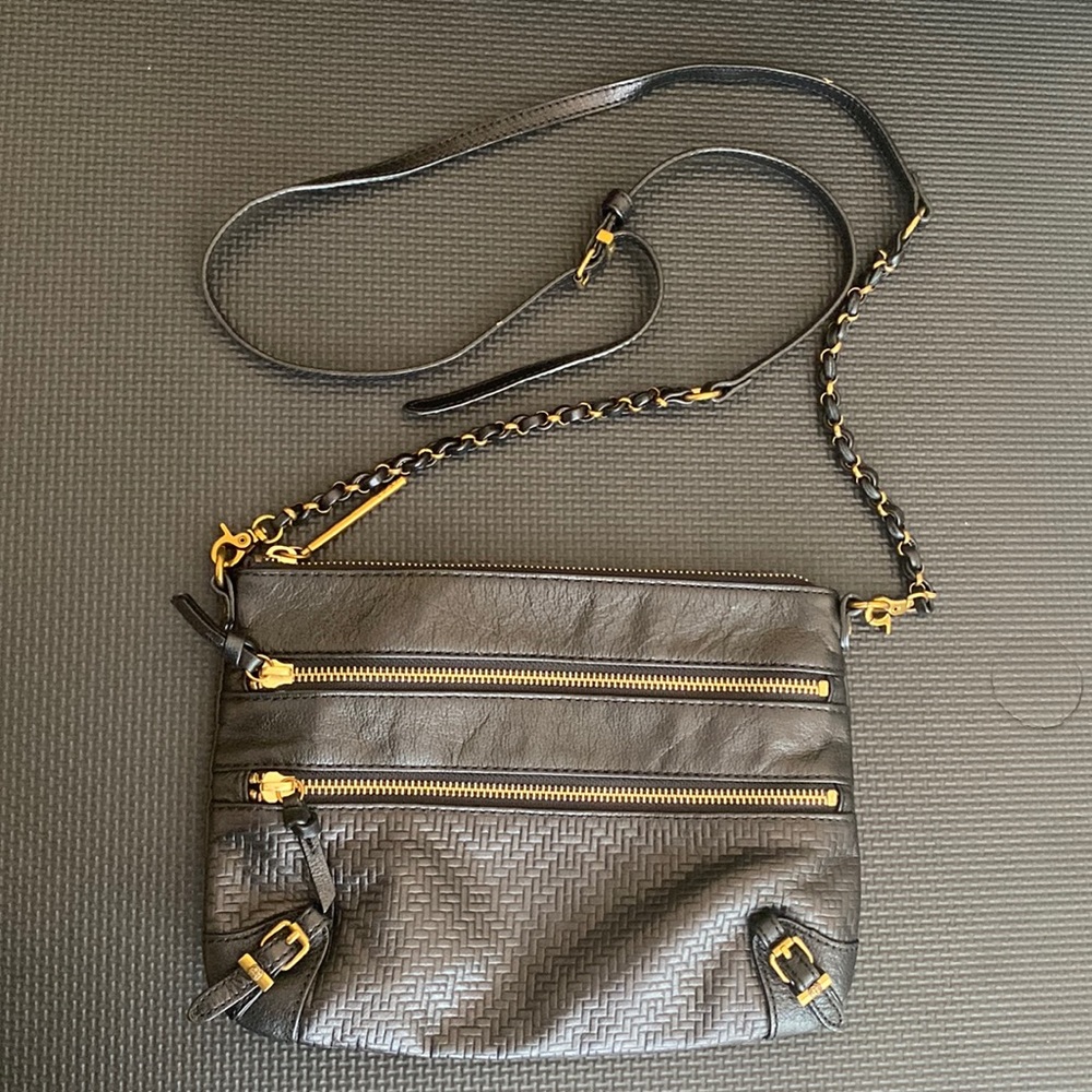 Elliot Luca Leather 3 Zip Messina Crossbody Bag
